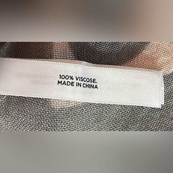 NEW! Talbots, Pink, Black, Gray & White, Soft, Flowy, Viscose Scarf. One Size. - Picture 4 of 4